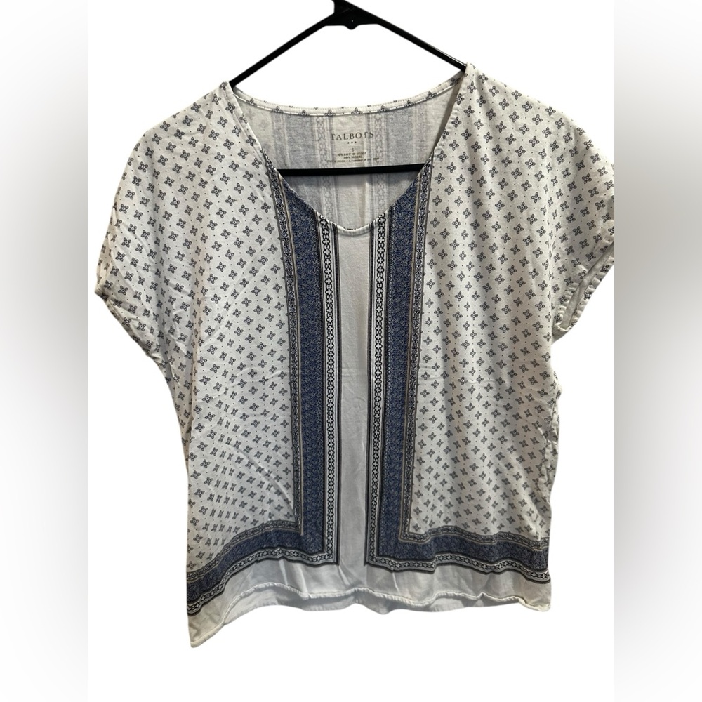 Talbots patterned blouse size small - image 1